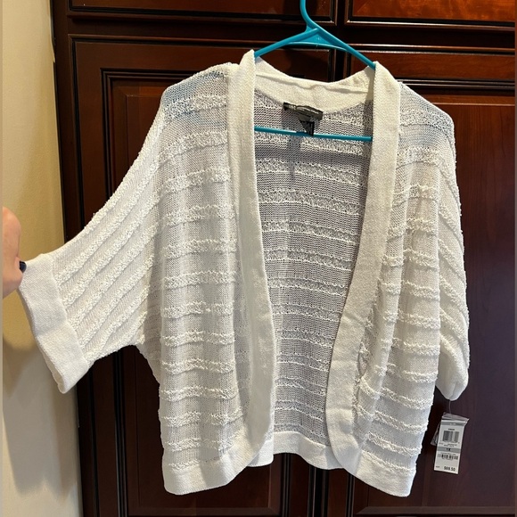 INC International Concepts Sweaters - INC International Concepts NWT Sparkling Bling White “Dream” Cardigan - 1X